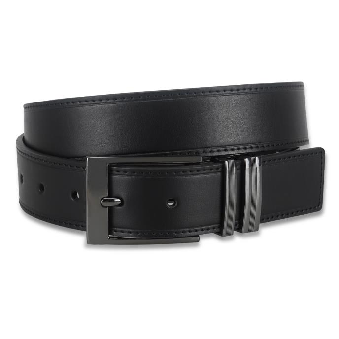 totes® Mens Belt With Metal Keeper Black Extra Image 1